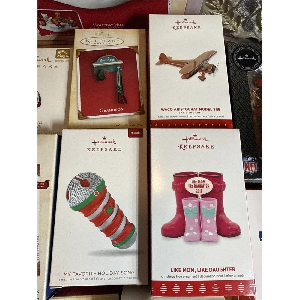 Hallmark Keepsake Ornament Lot of 22 Star Wars Star Trek Sports 1996-2018